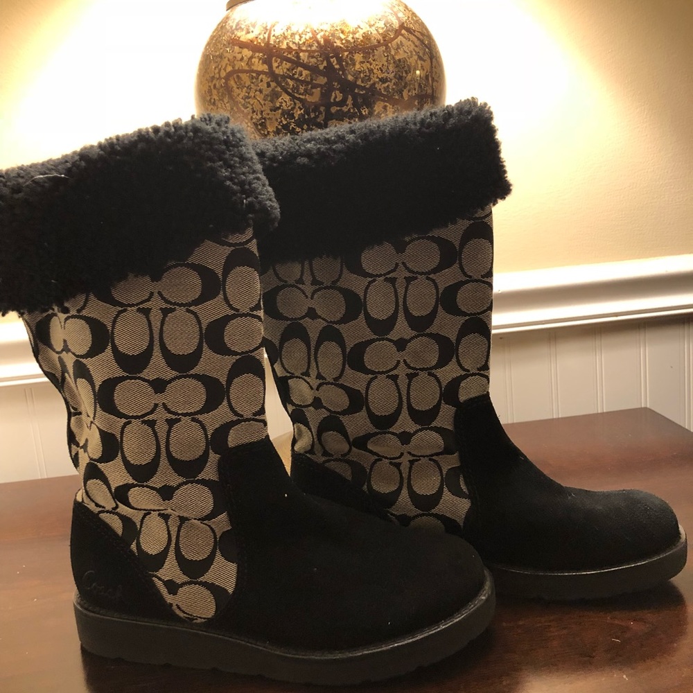 Coach black boots